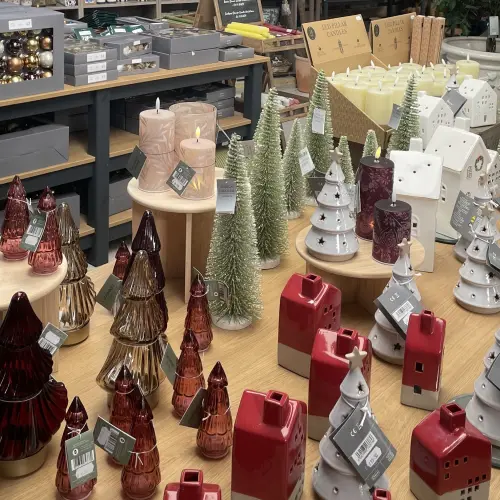 Christmas decorations and candles