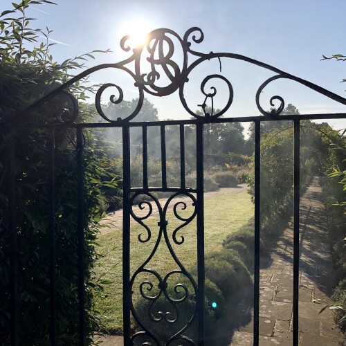 Entrance gate to the walled nursery garden