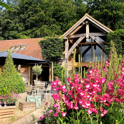 Longstock Park Farm Shop Cafe, outdoors, Hampshire