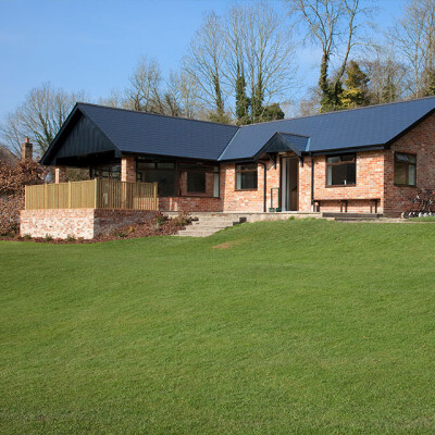 Side view of clubhouse