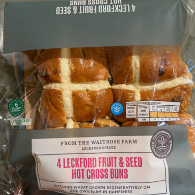 Leckford Fruit & Seed Hot Cross Buns
