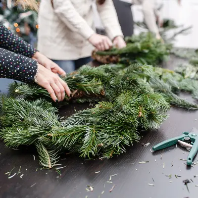 Christmas Wreath Making Workshops at Leckford Estate